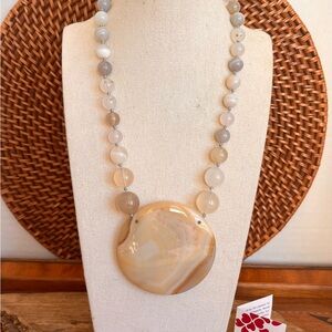 Lola Rose Banded Agate Disc Necklace India Statement HSN Gemstone 2011